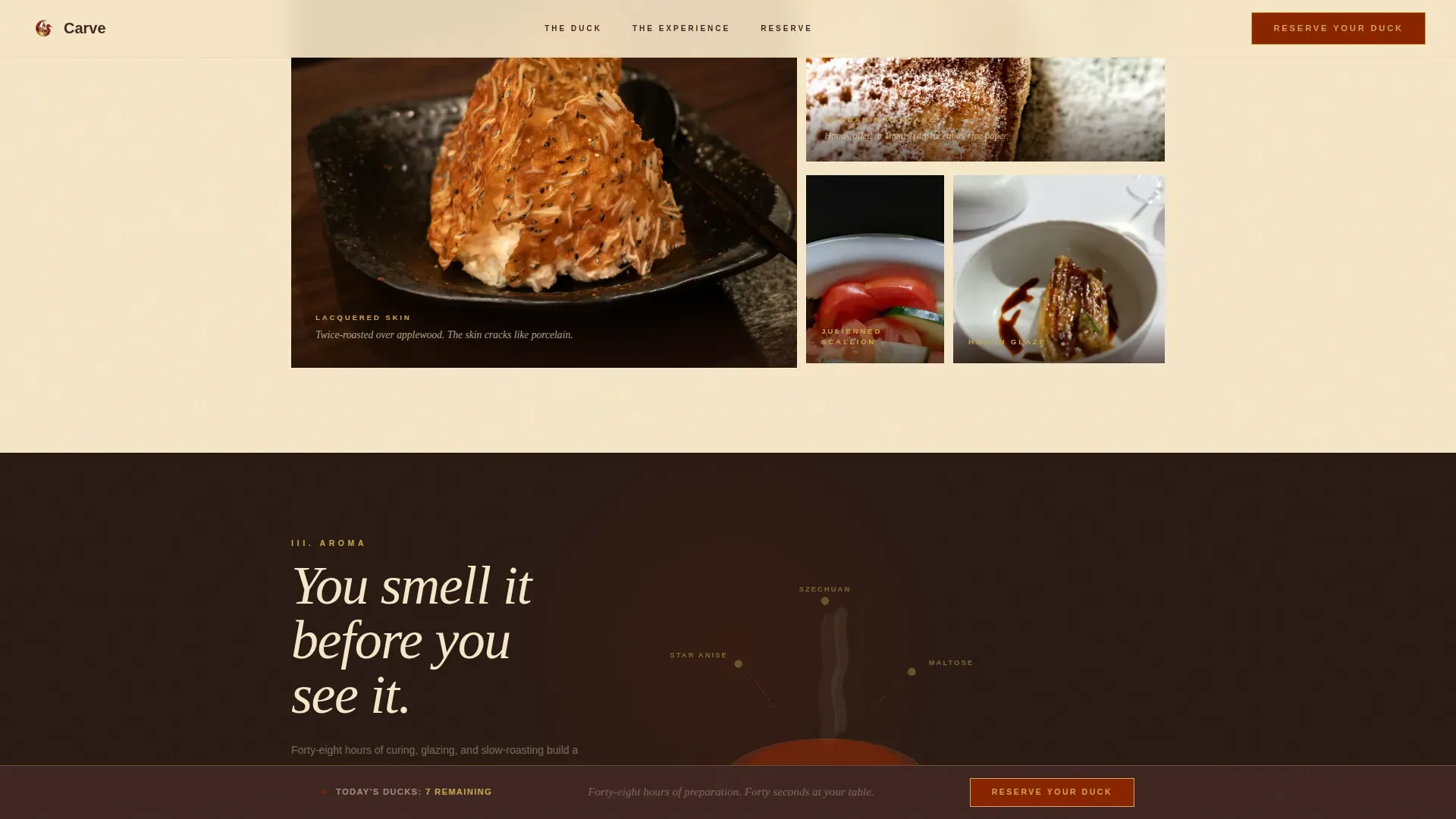 Elite Peking Duck Landing Page Template