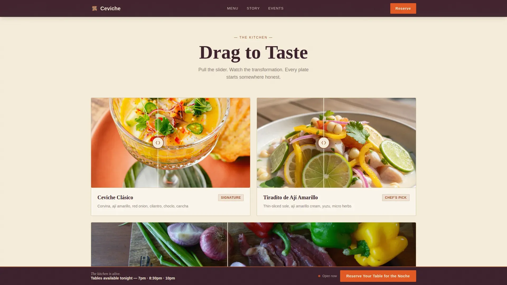 Premium Peruvian Restaurant Landing Page Template