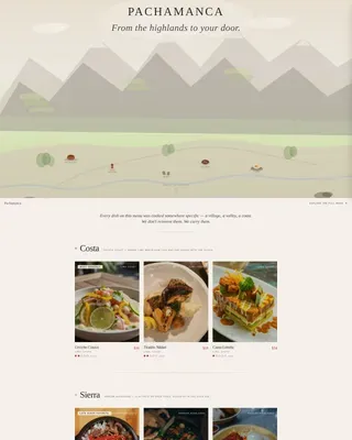 Signature Peruvian Kitchen Landing Page Template