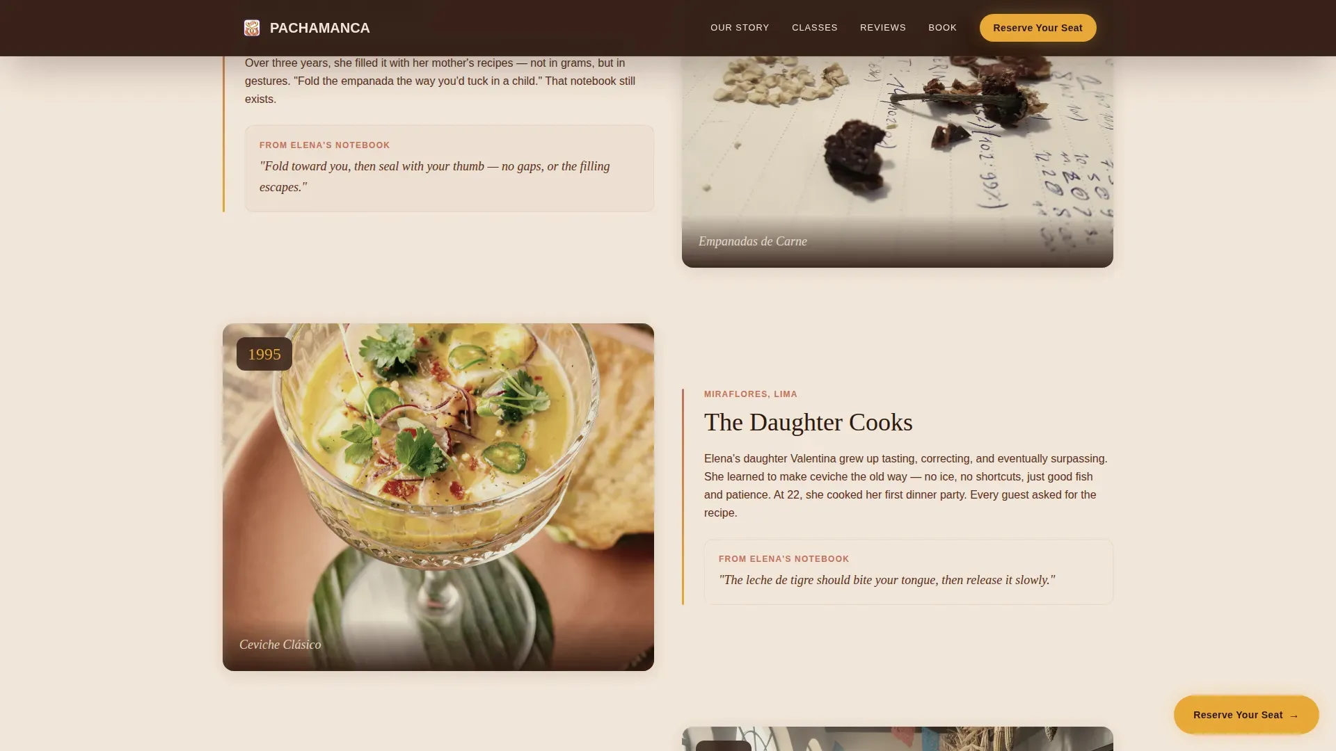 Ancestral Cooking Academy Landing Page Template