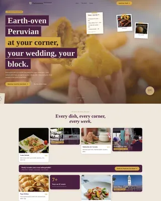 Gourmet Food Truck Landing Page Template