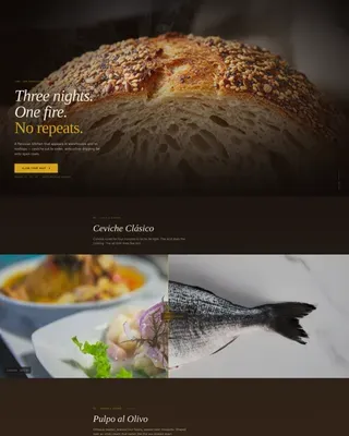 Refined Peruvian Experience Landing Page Template