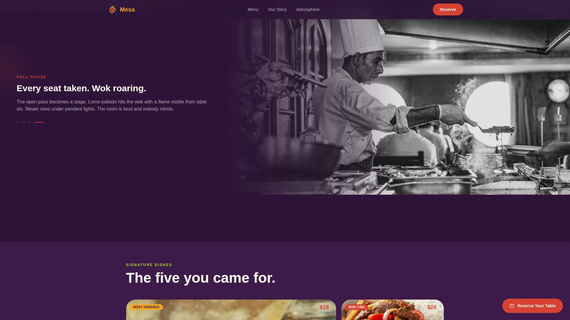 Local Regional & Ethnic Restaurant Professional Website Template