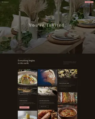 Experiential Supper Club Landing Page Template