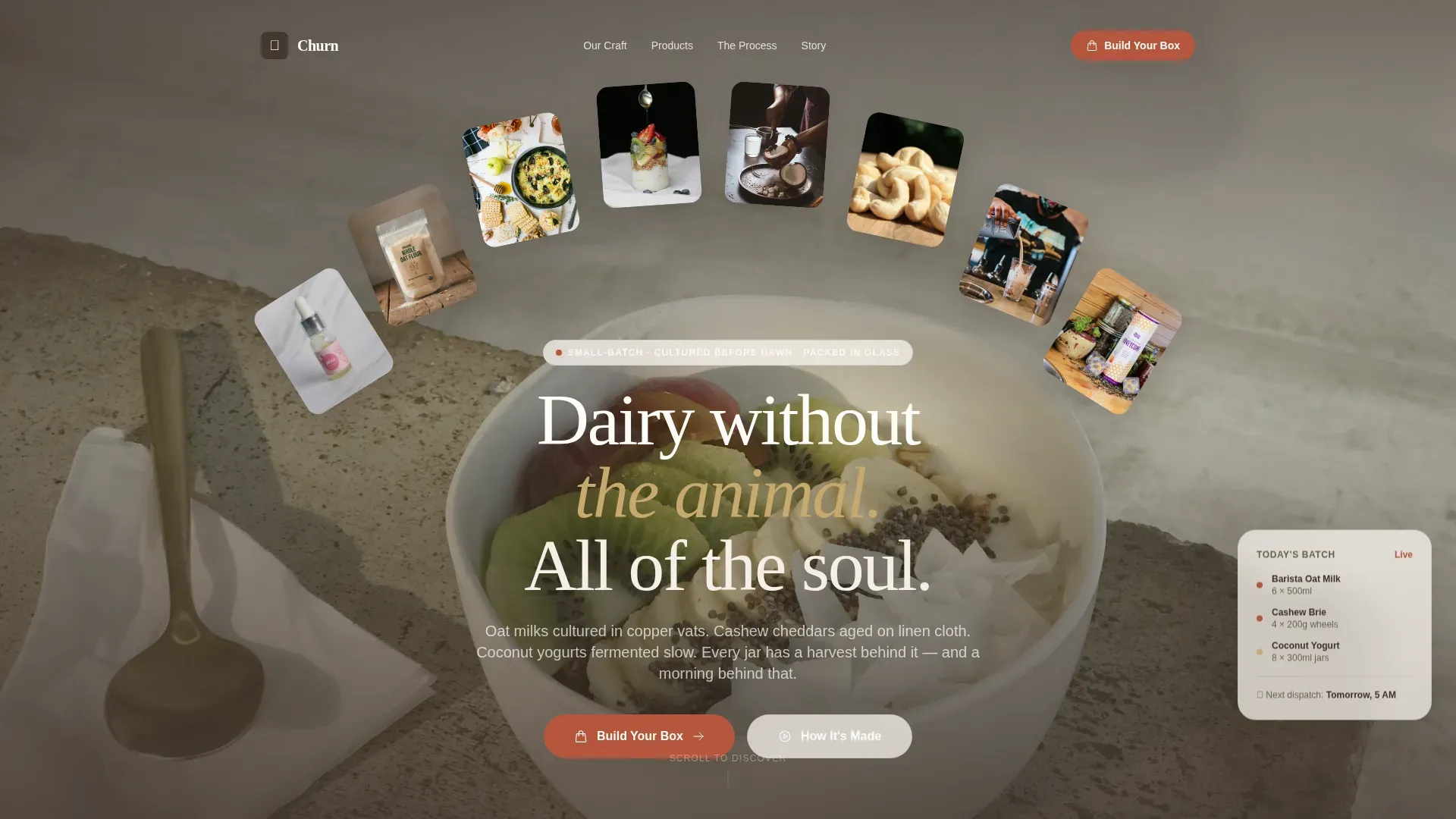 Innovative Plant Dairy Landing Page Template