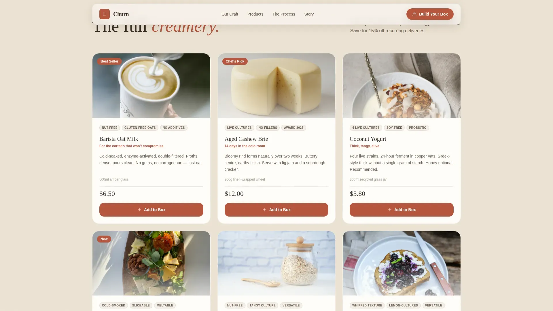 Innovative Plant Dairy Landing Page Template