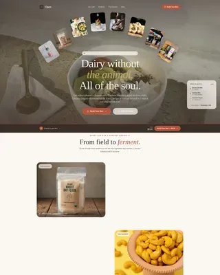 Innovative Plant Dairy Landing Page Template