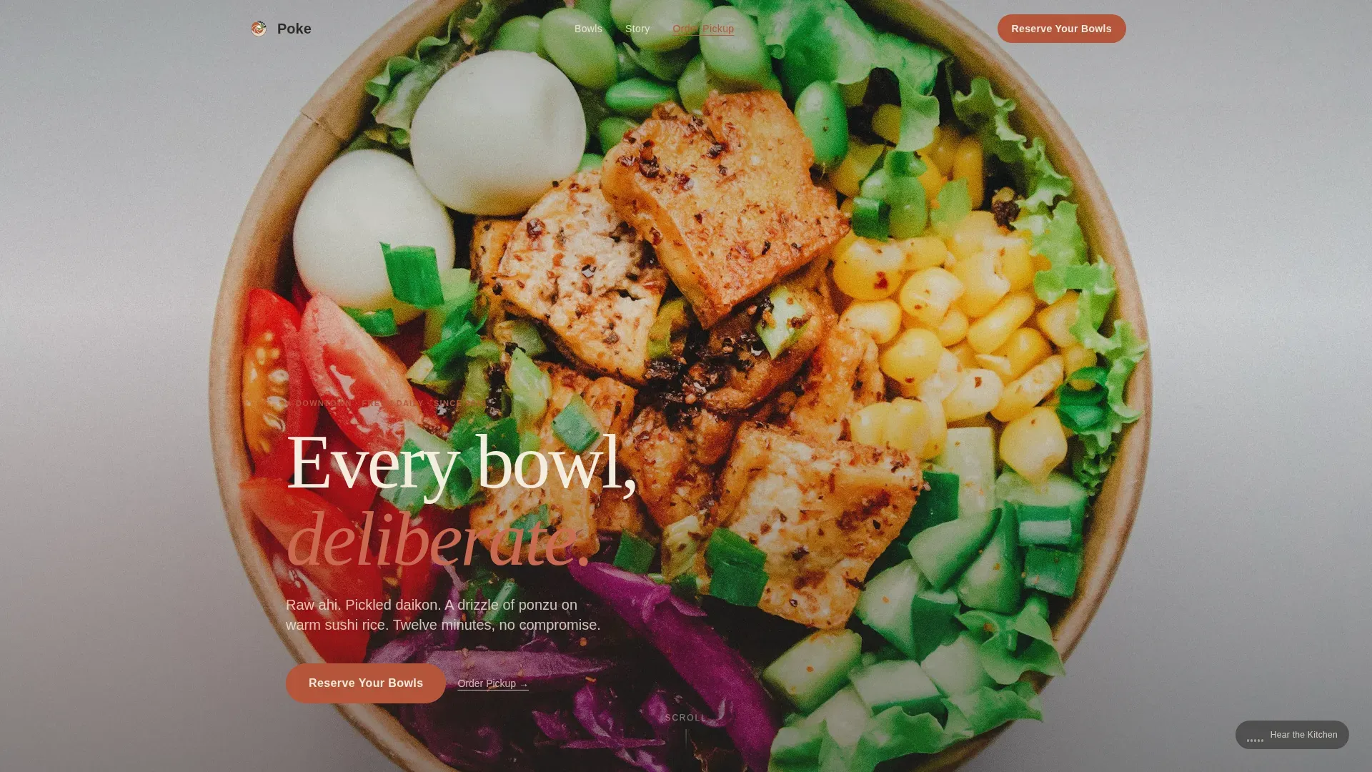 Artisan Bowl Bar Landing Page Template