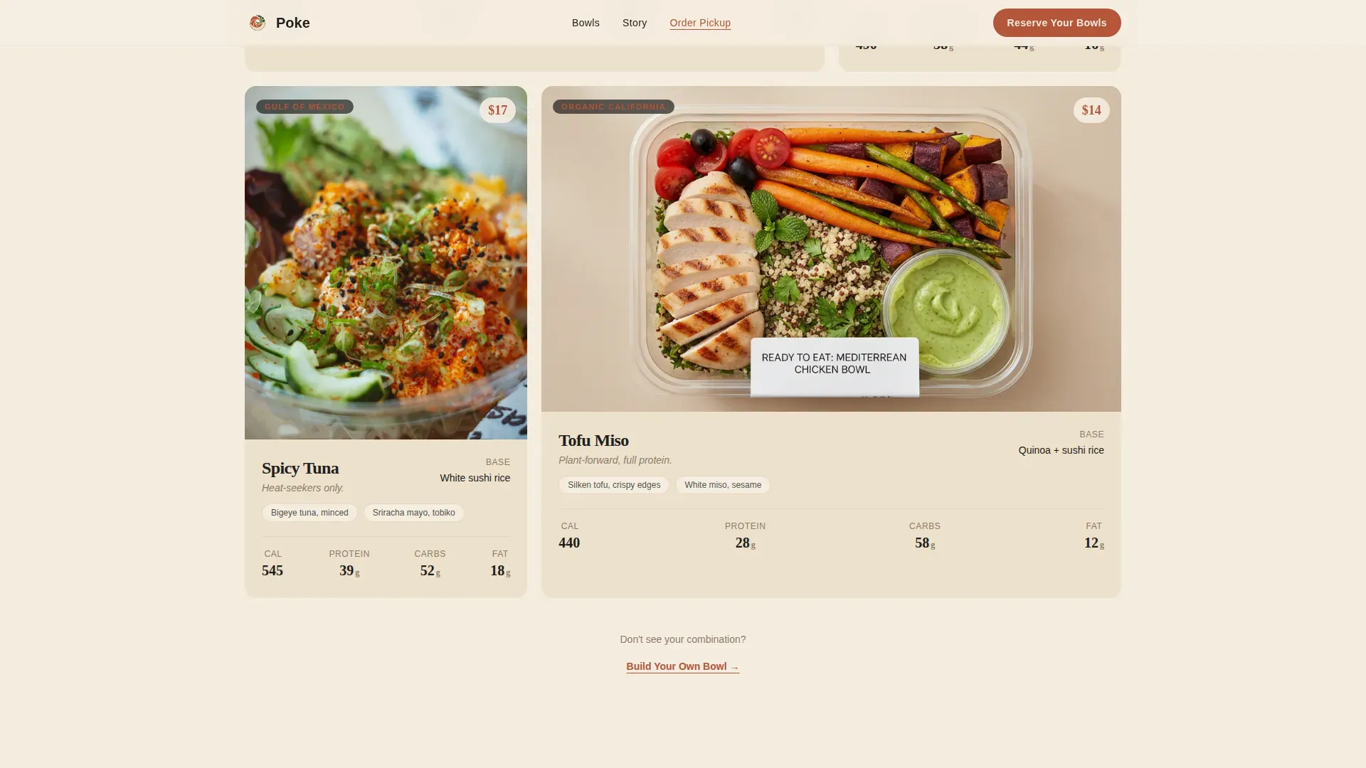 Artisan Bowl Bar Landing Page Template