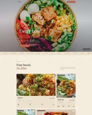Artisan Bowl Bar Landing Page Template