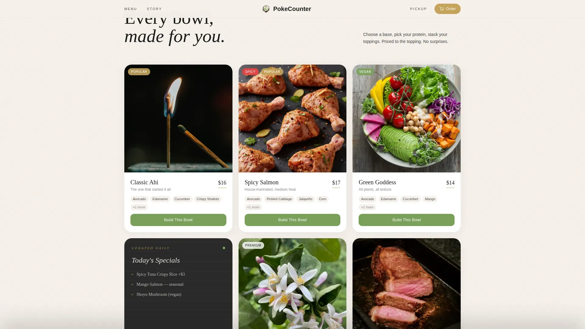 Regional & Specialty Restaurant Professional Website Template