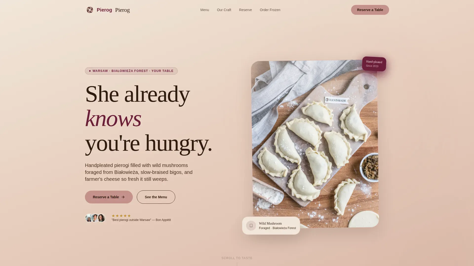 Premium Polish Cuisine Landing Page Template