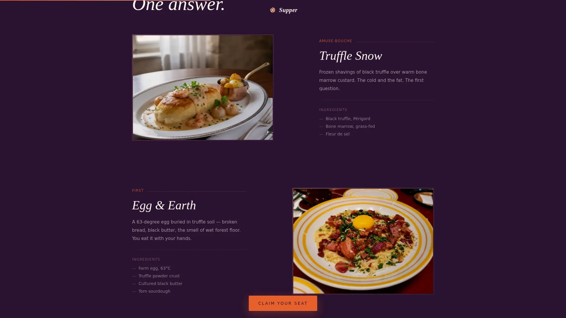 Neo-Retro Pop-Up Dining Event Landing Page Template