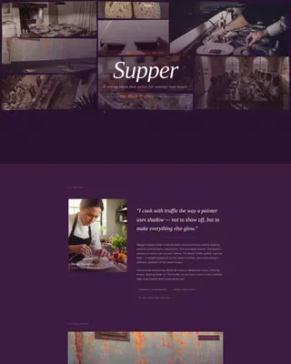 Neo-Retro Pop-Up Dining Event Landing Page Template