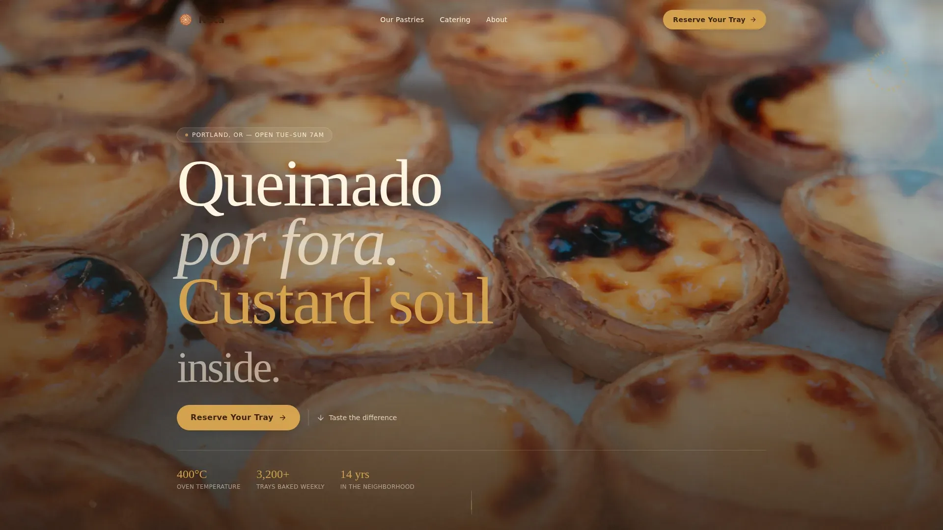 Wood-Fired Bakery Landing Page Template