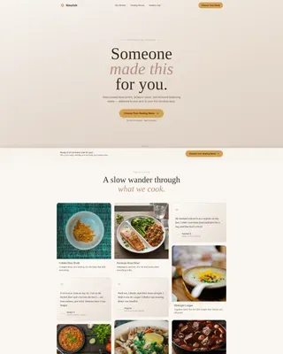 Postpartum Meal Subscription Landing Page Template
