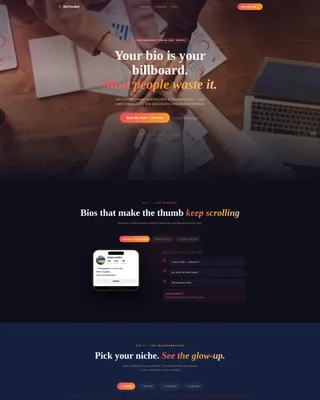 Instagram Bio Landing Page Template