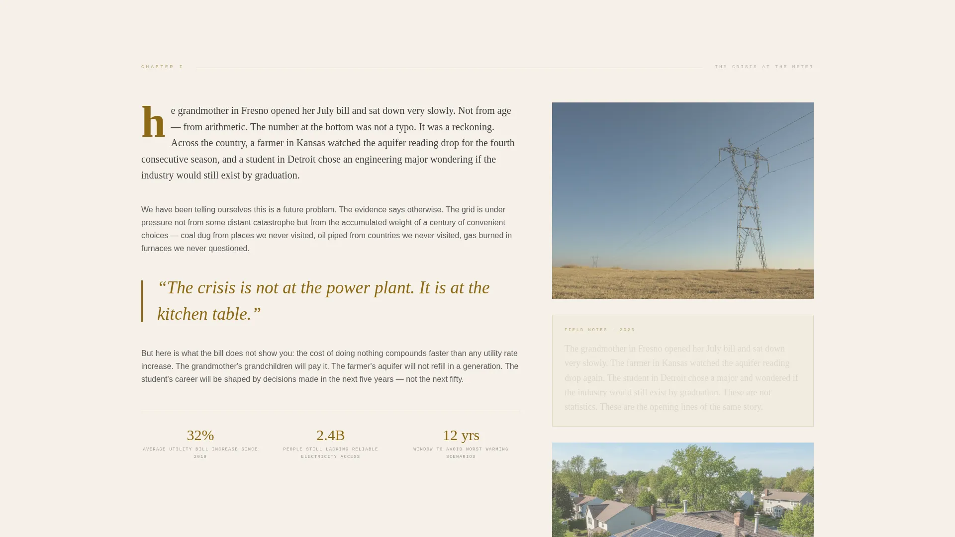Renewable Energy Blog Landing Page Template