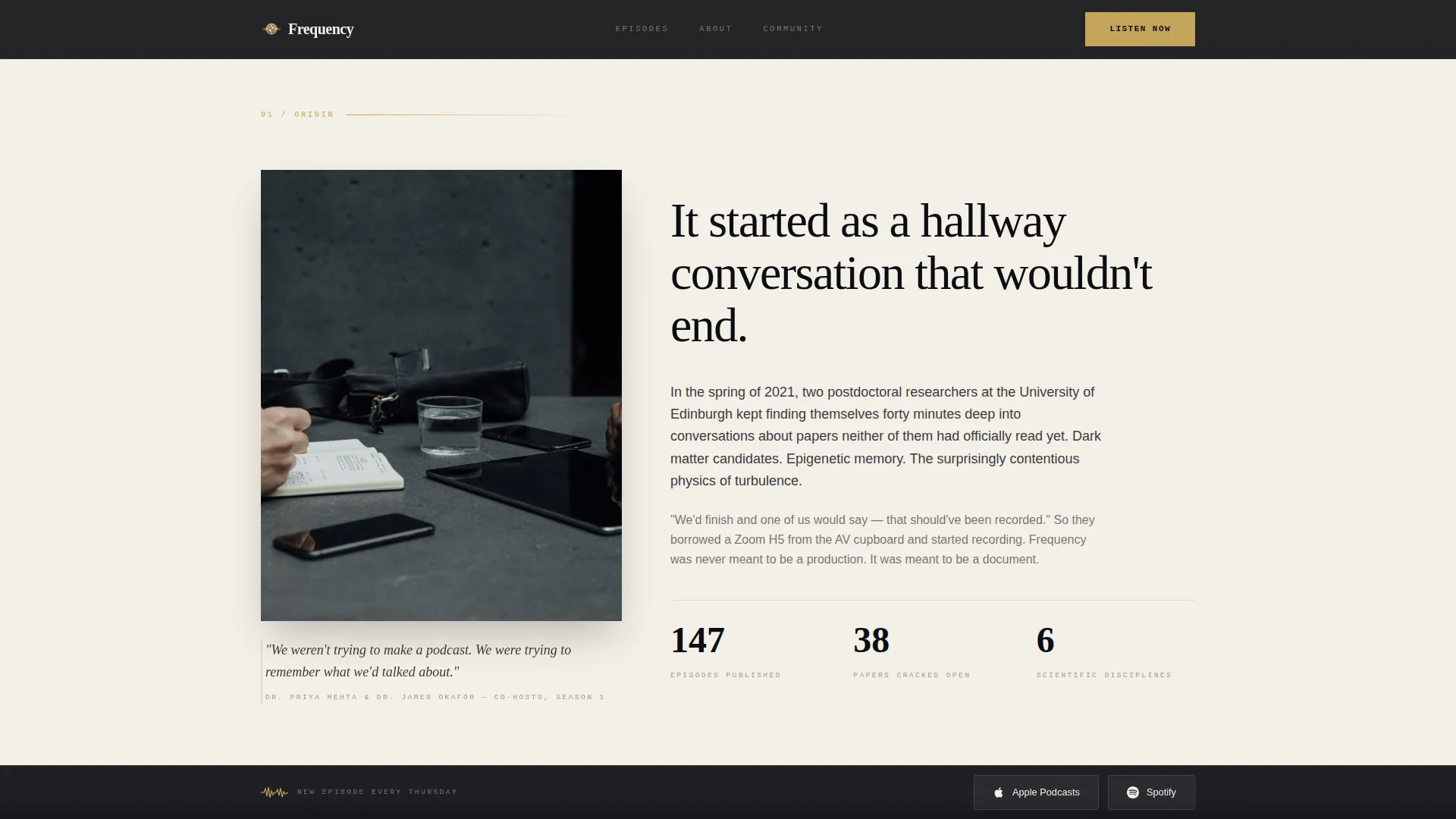Compelling Science Podcast Landing Page Template