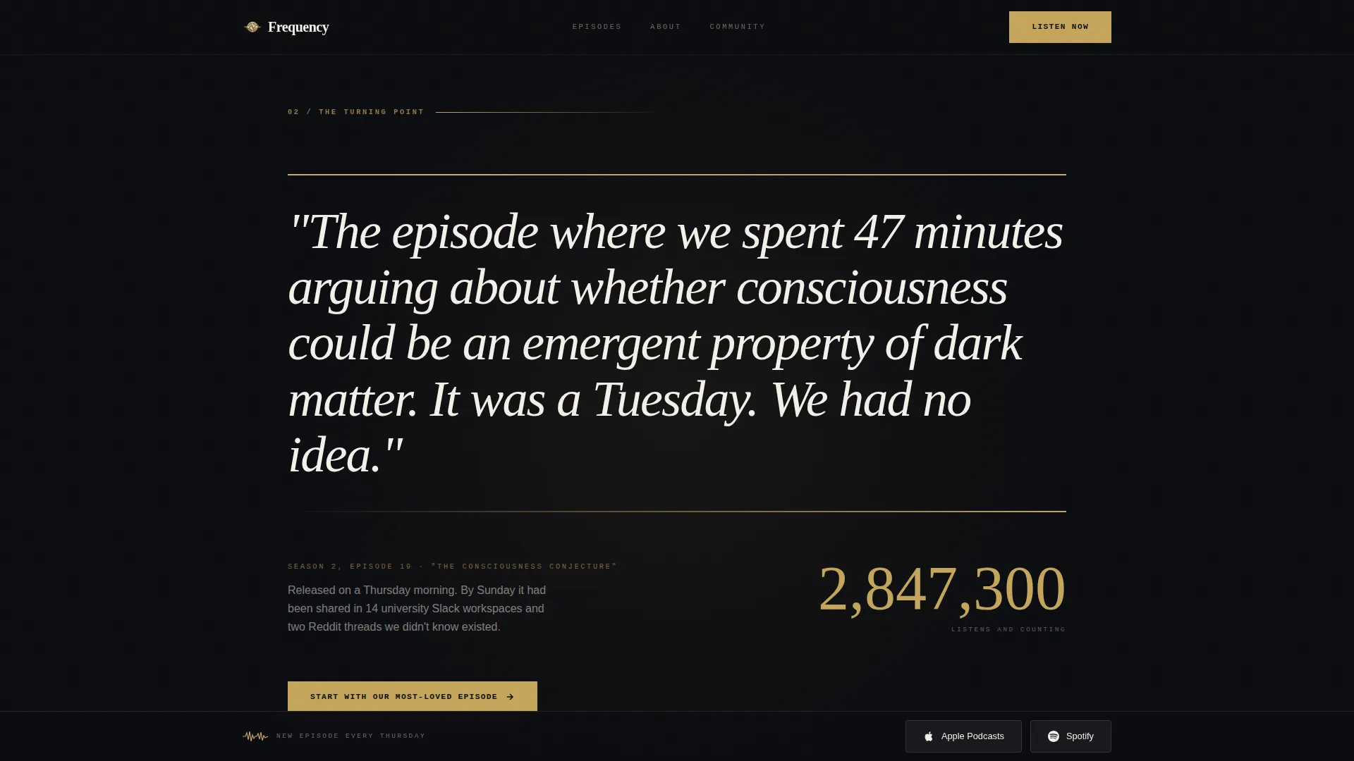 Compelling Science Podcast Landing Page Template