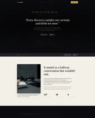 Compelling Science Podcast Landing Page Template