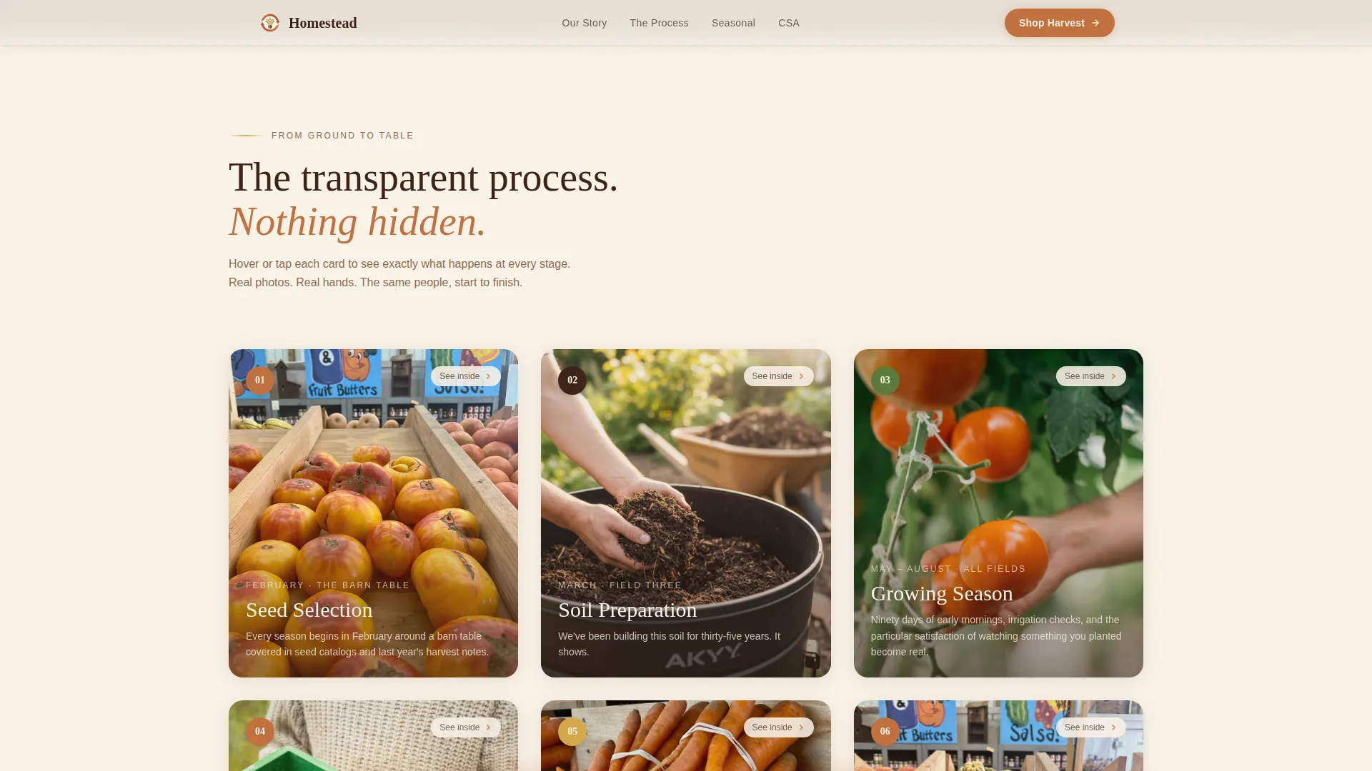 Rustic Sustainable Farm Landing Page Template