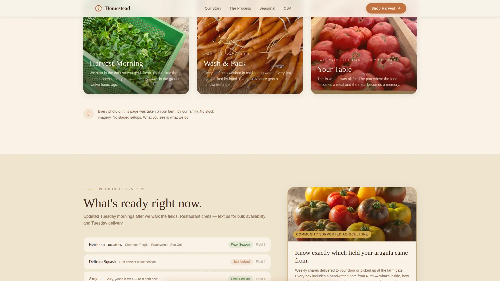 Rustic Sustainable Farm Landing Page Template
