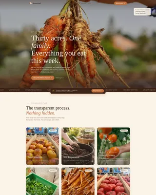 Rustic Sustainable Farm Landing Page Template