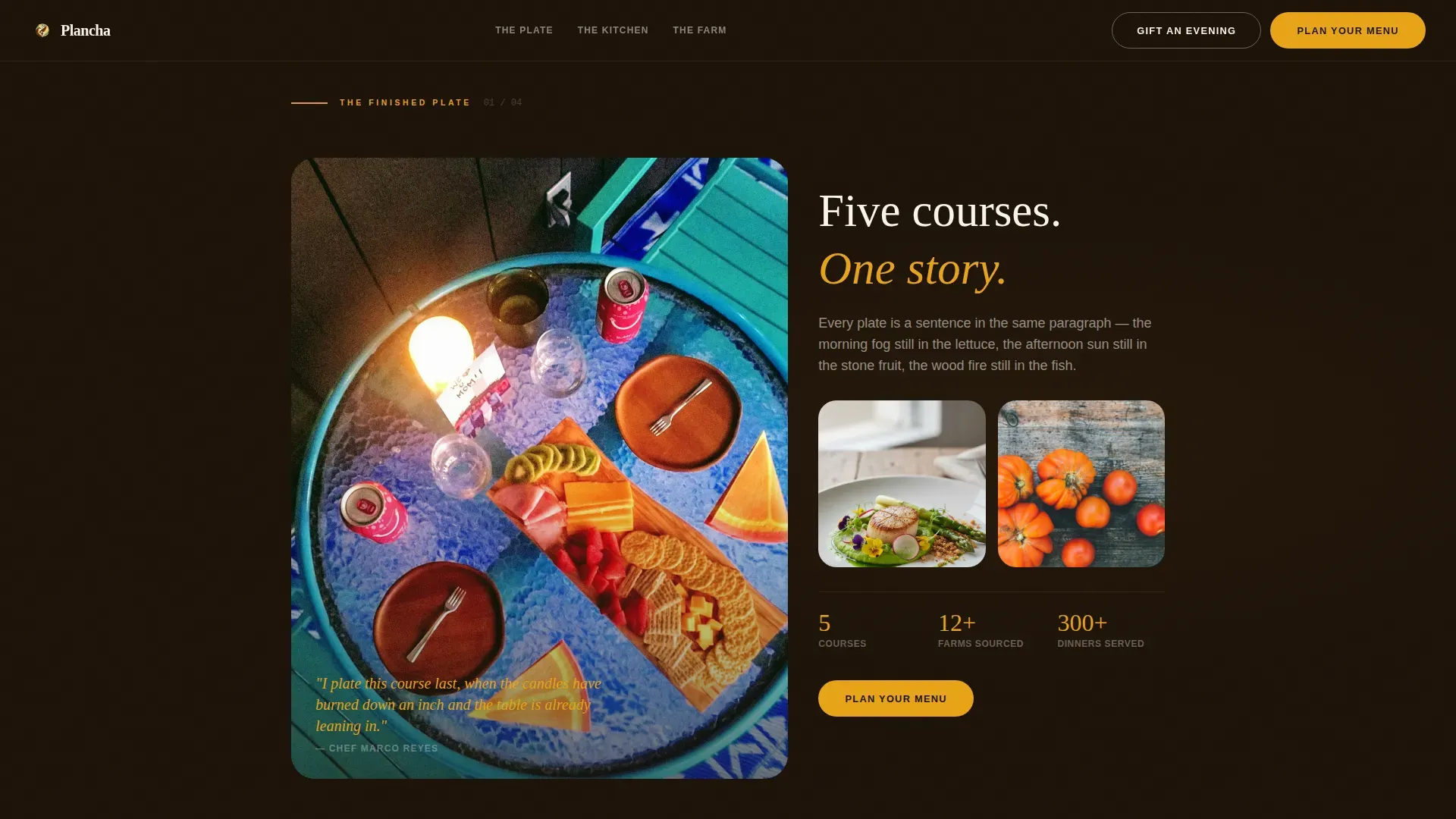 Elevated Private Chef Landing Page Template