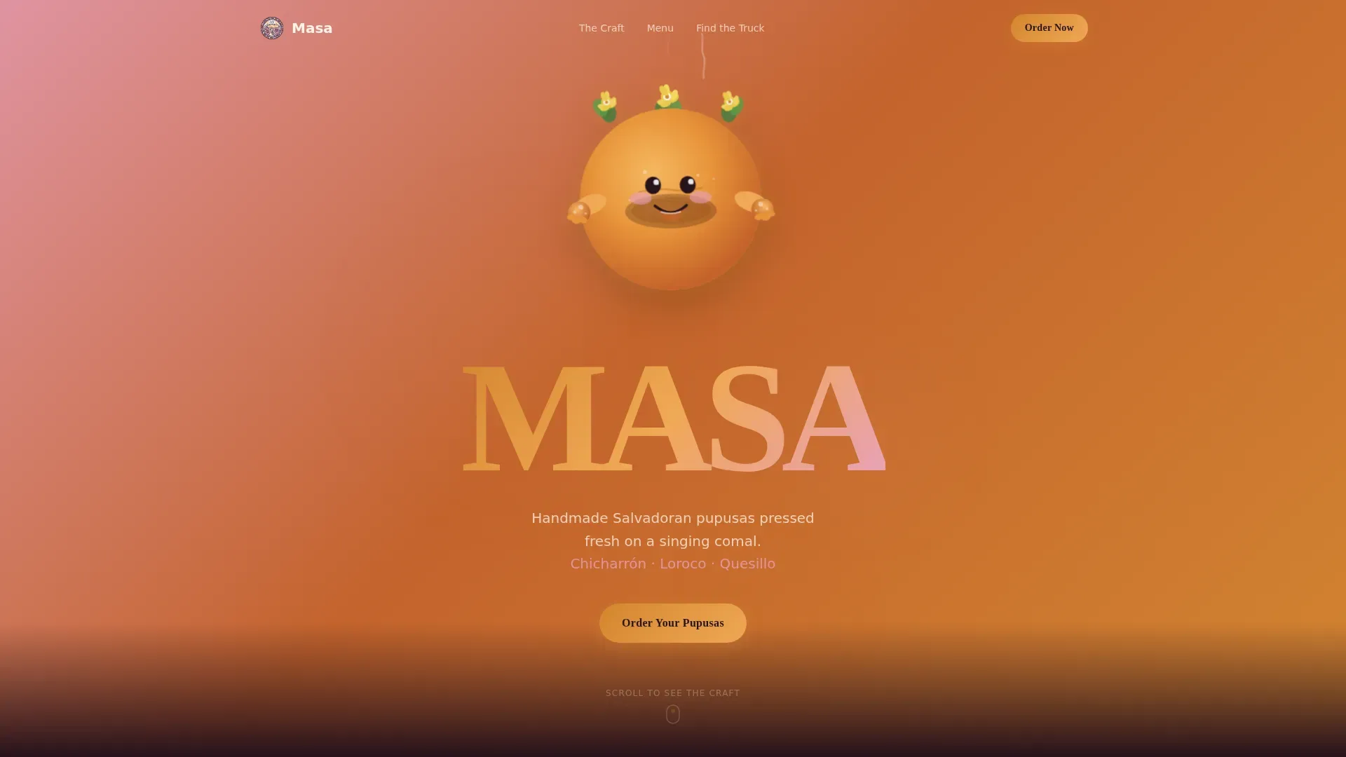 Authentic Pupuseria Craft | Free Website Template | Rocket
