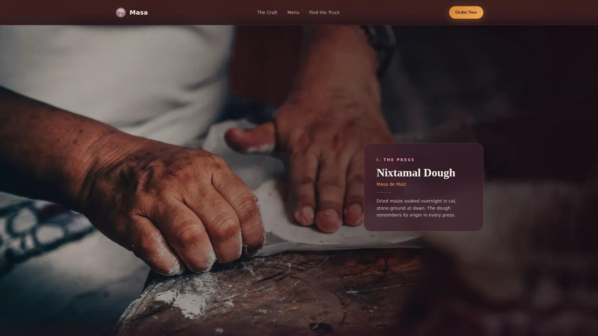 Authentic Pupuseria Craft | Free Website Template | Rocket