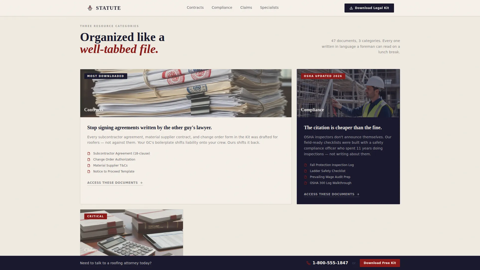 Authoritative Roofing Contractor Landing Page Template