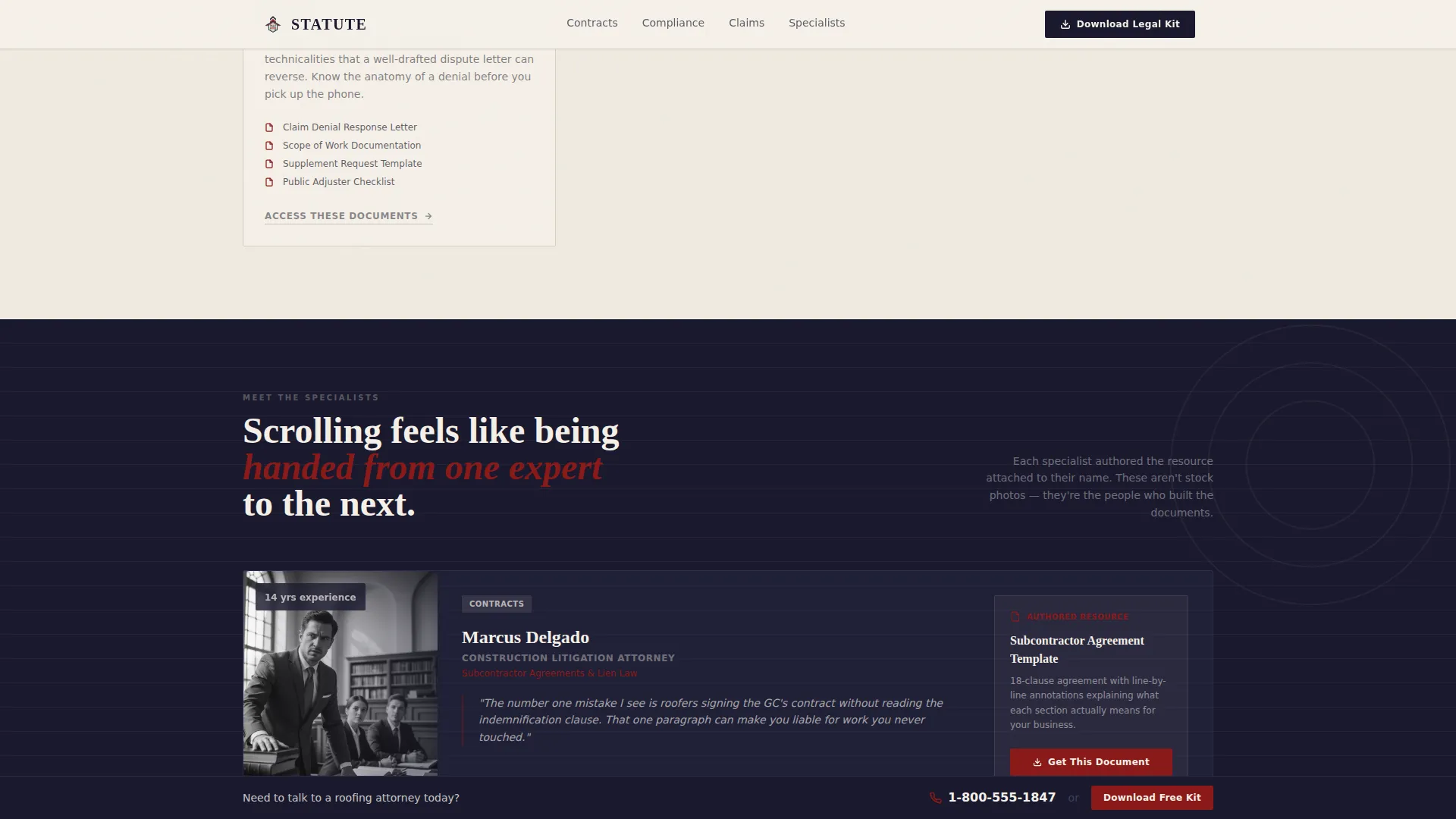 Authoritative Roofing Contractor Landing Page Template