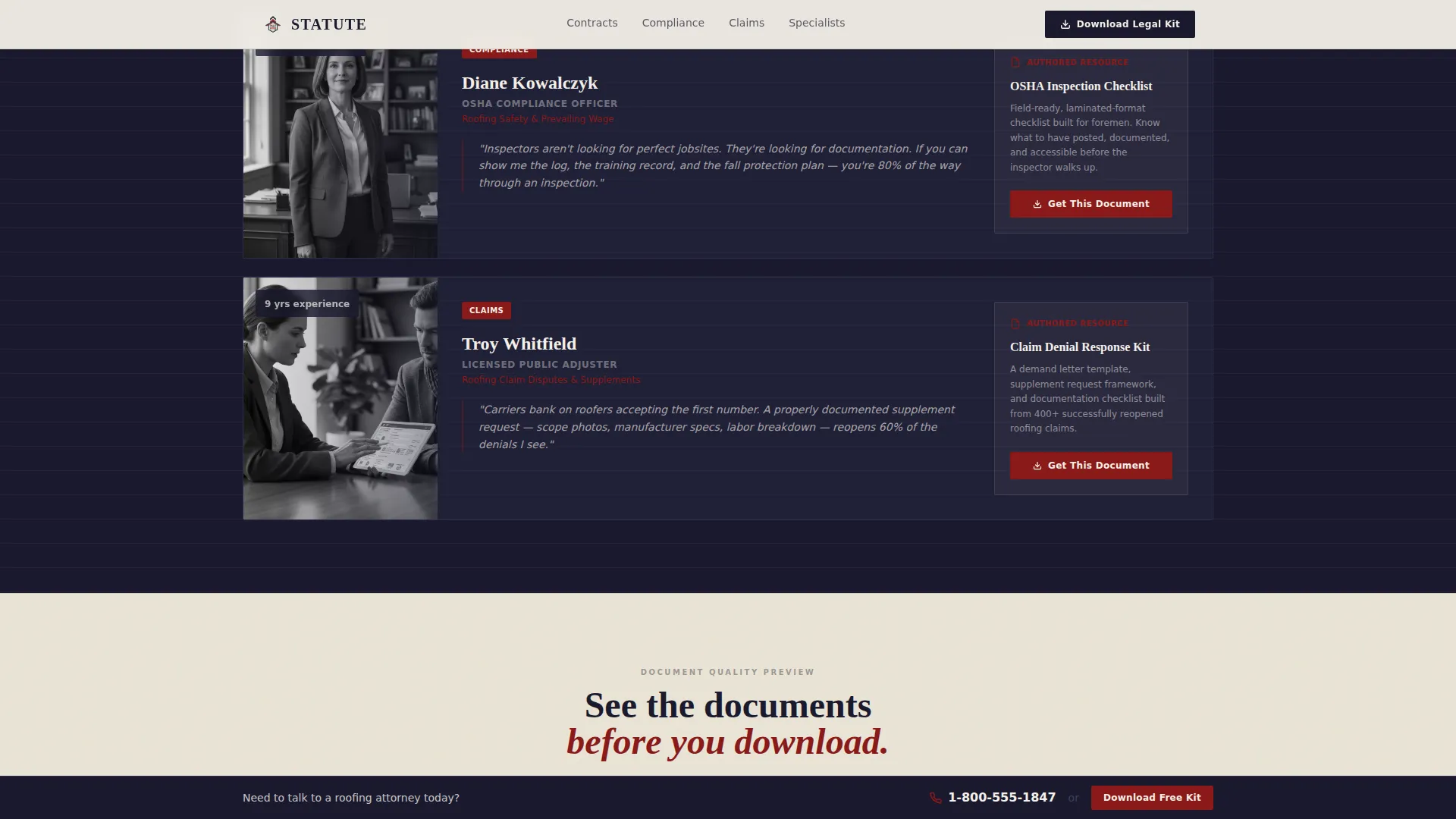 Authoritative Roofing Contractor Landing Page Template