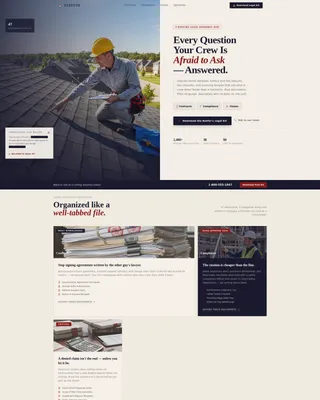 Authoritative Roofing Contractor Landing Page Template