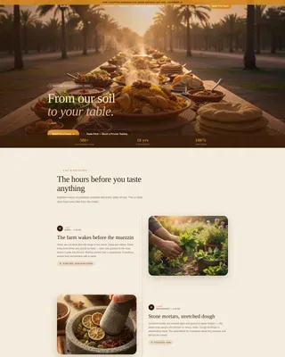 Qatari Catering Landing Page Template | Agrarian Root