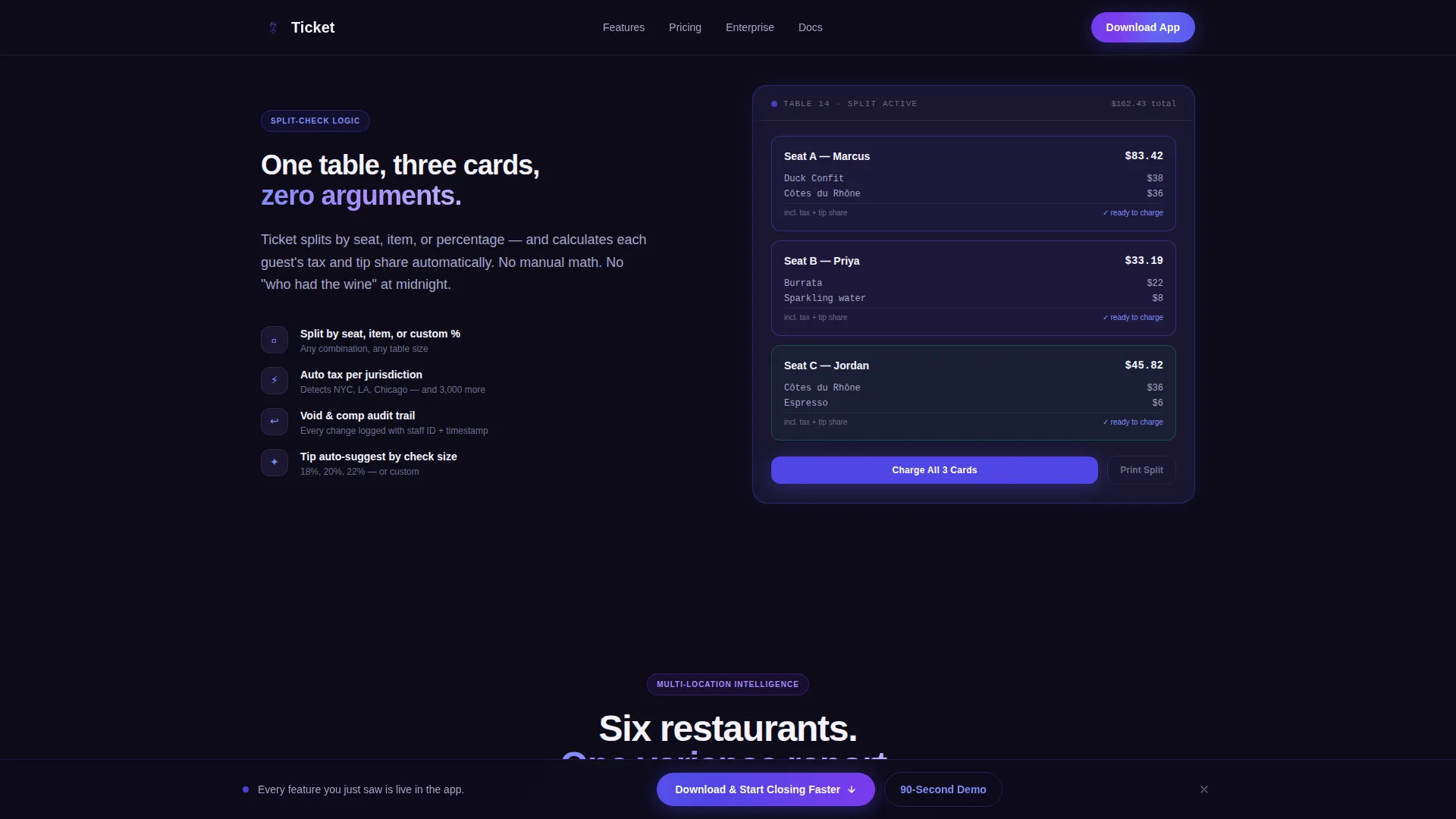 Restaurant Software & SaaS Professional Website Template