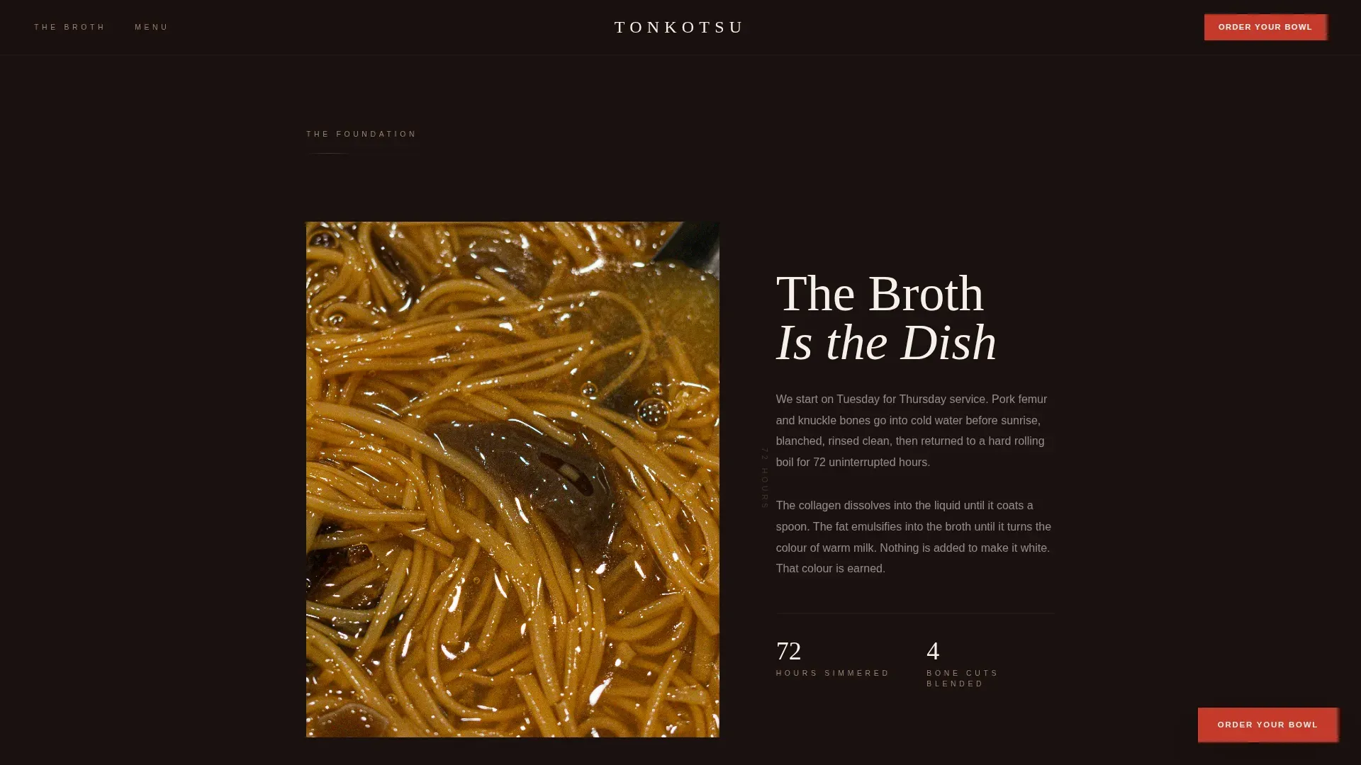 Luxe Minimal Ramen Restaurant Landing Page Template