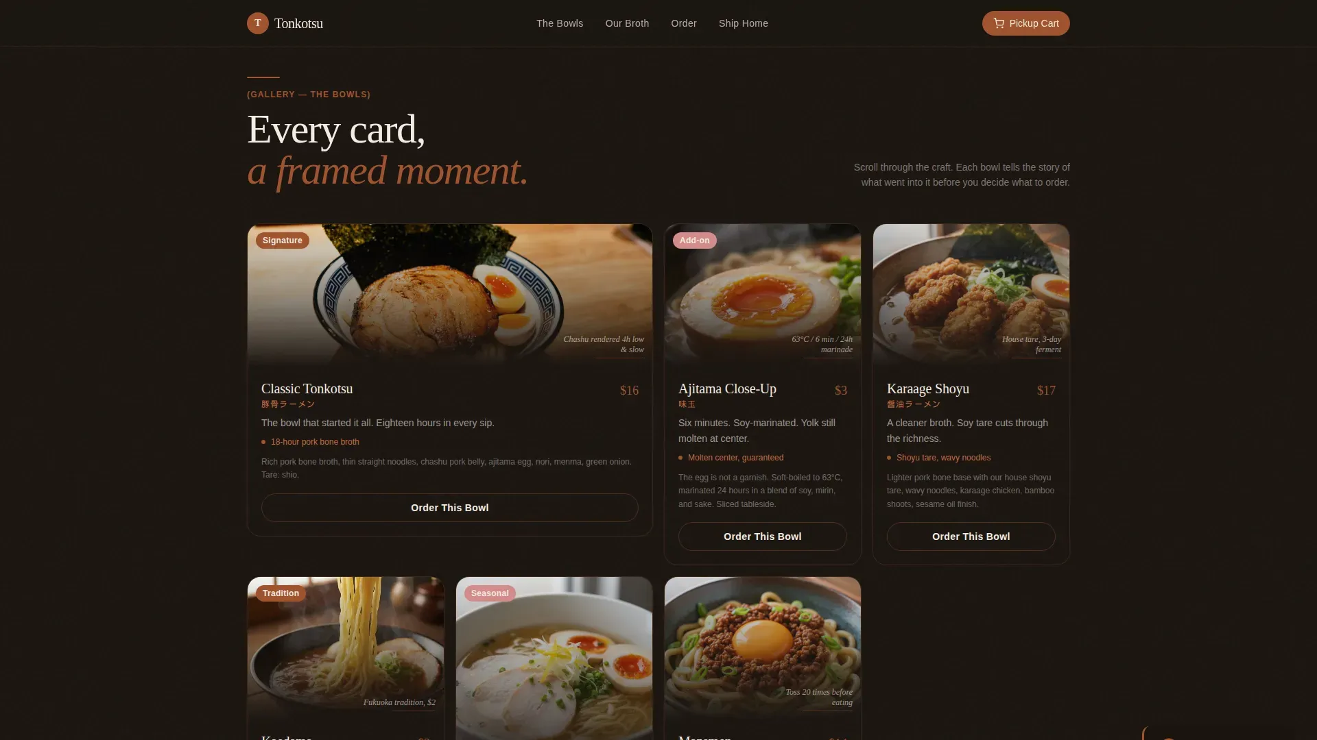 Warm Artisan Ramen Shop Landing Page Template