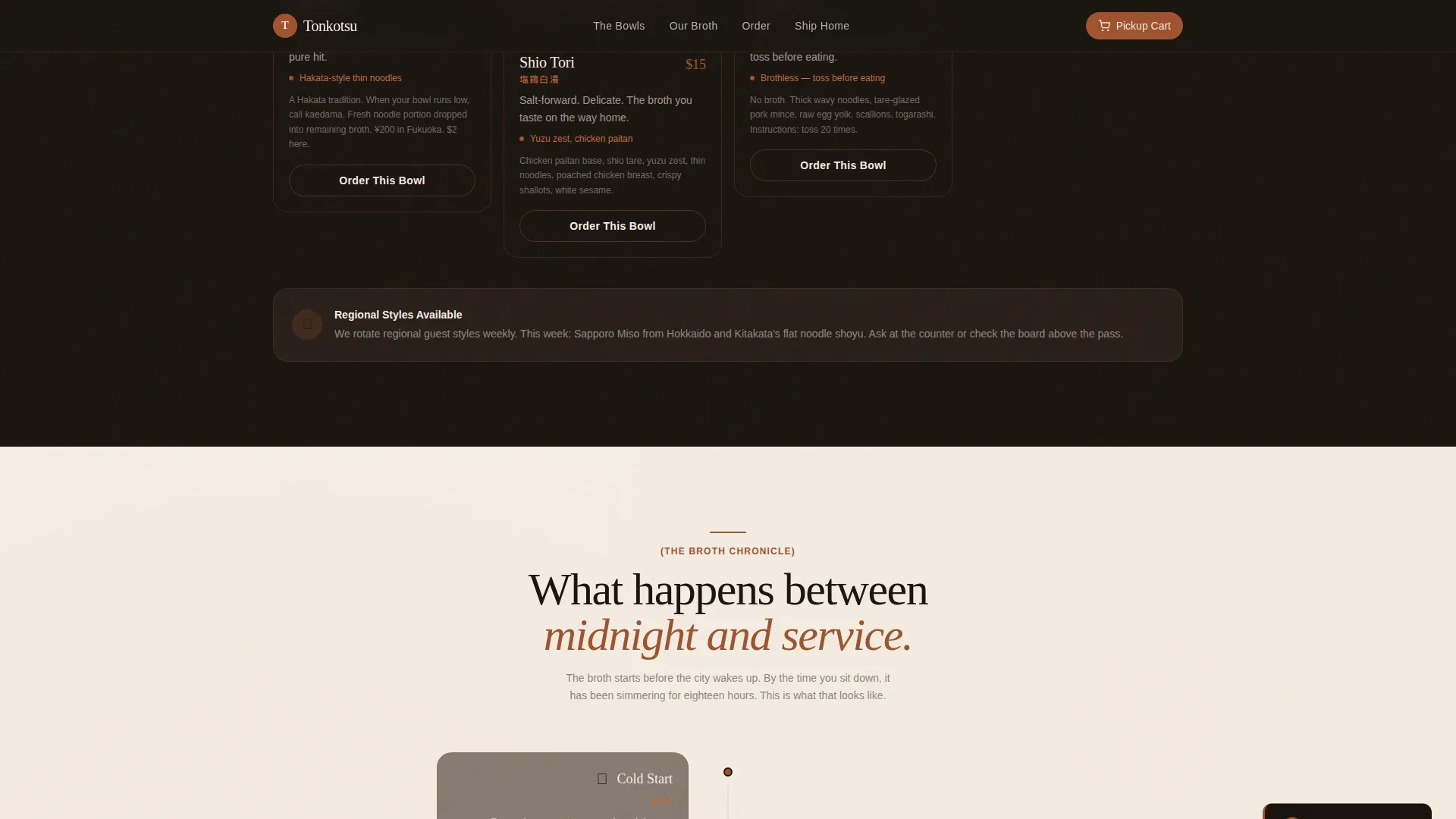 Warm Artisan Ramen Shop Landing Page Template