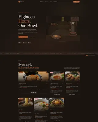 Warm Artisan Ramen Shop Landing Page Template