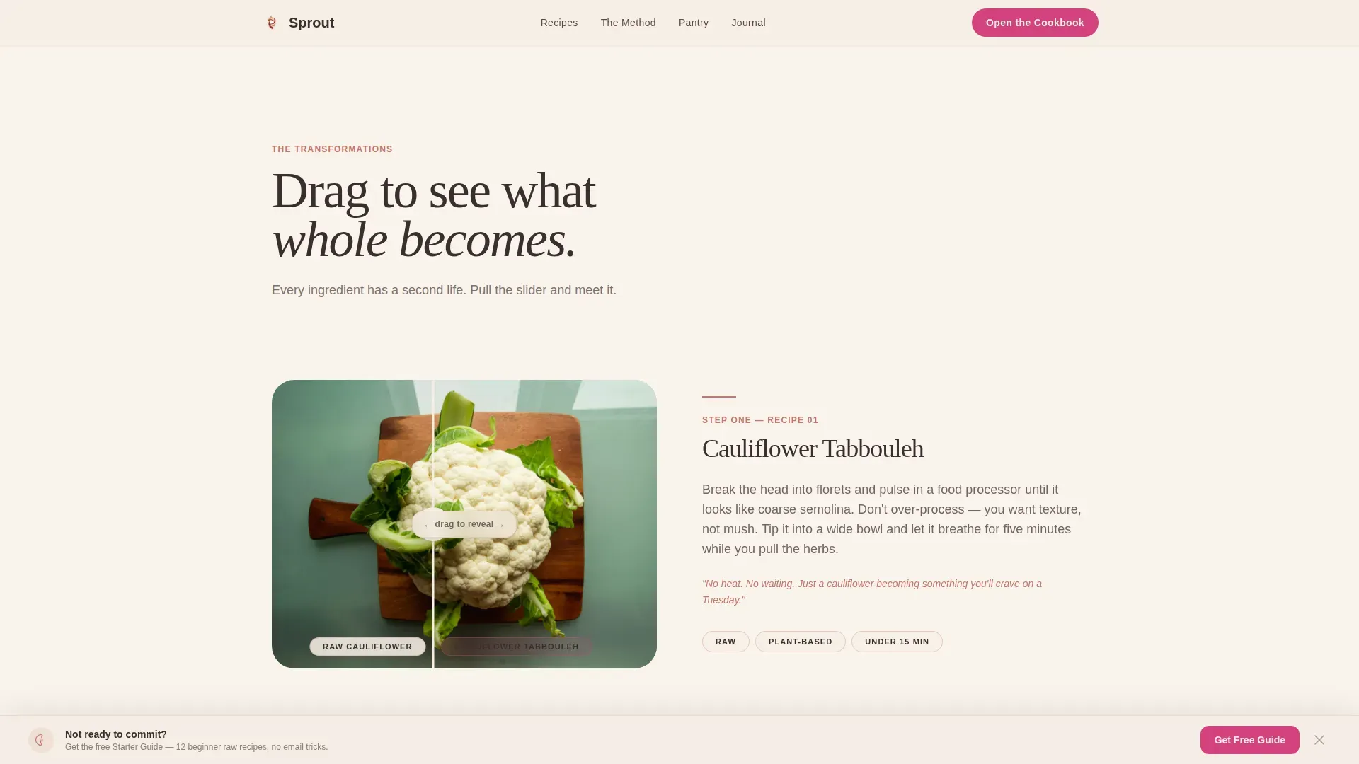 Raw Food Food & Dining Blog Website Template
