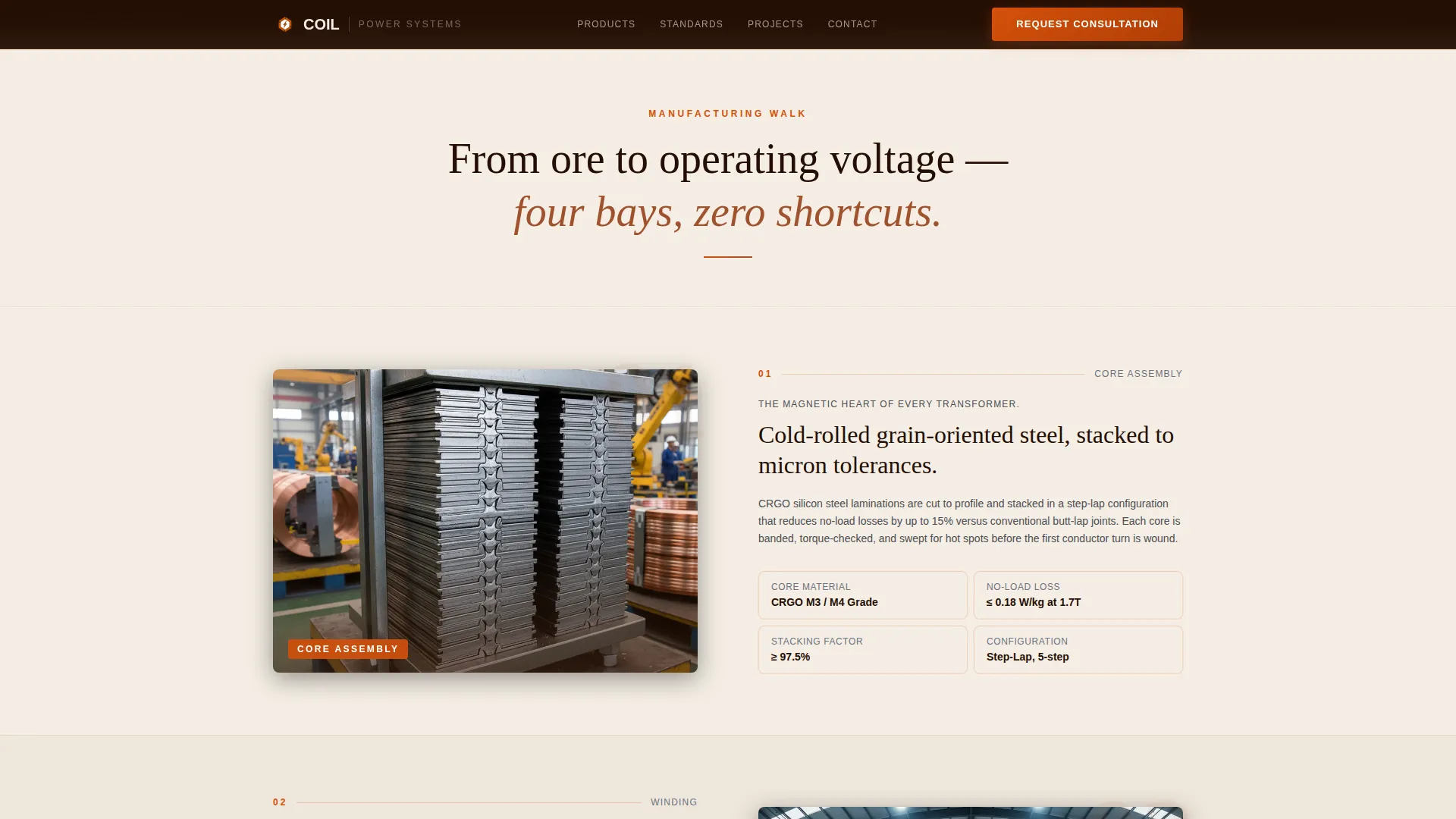 Authoritative Electrical Transformer Landing Page Template