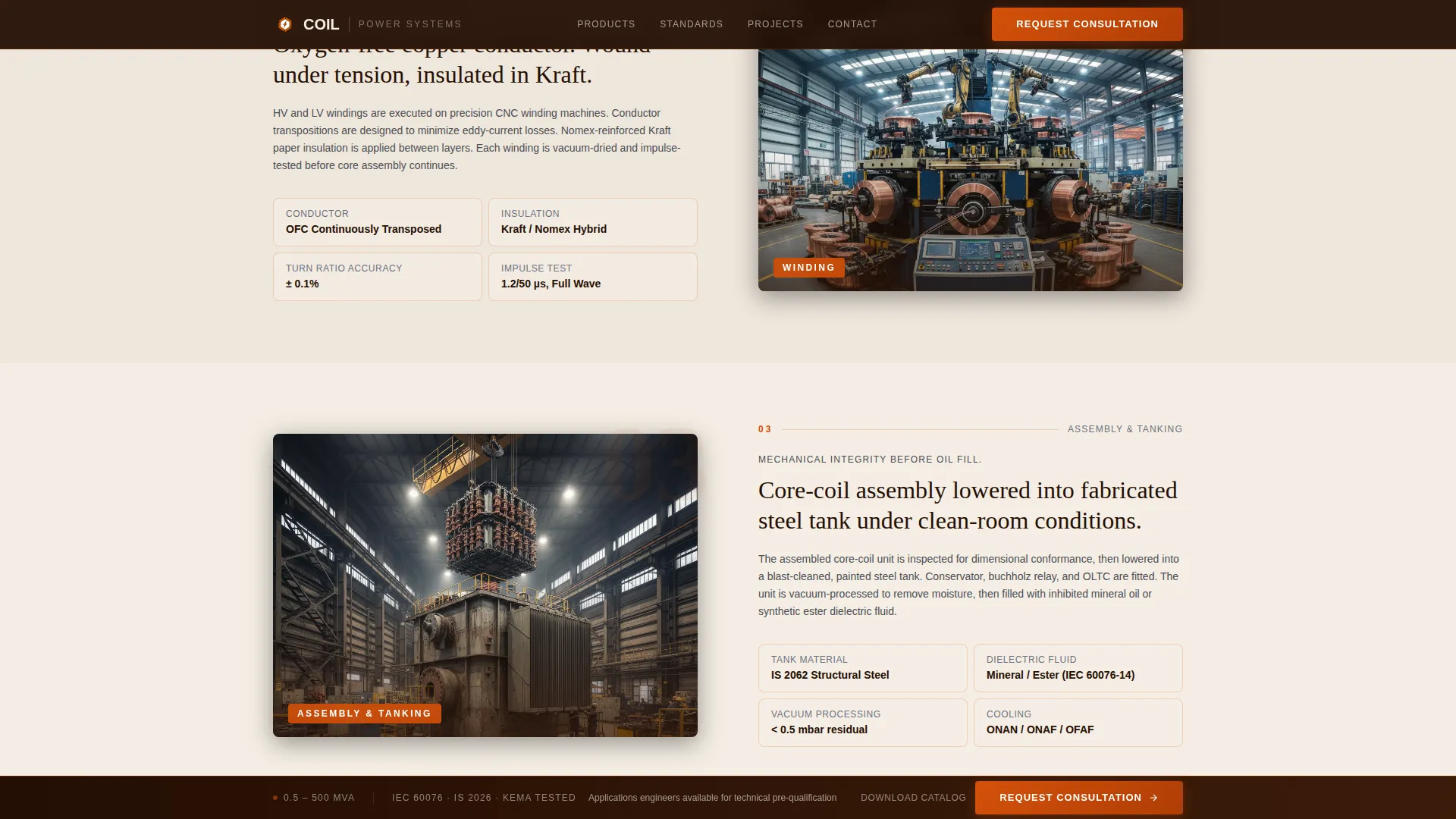 Authoritative Electrical Transformer Landing Page Template