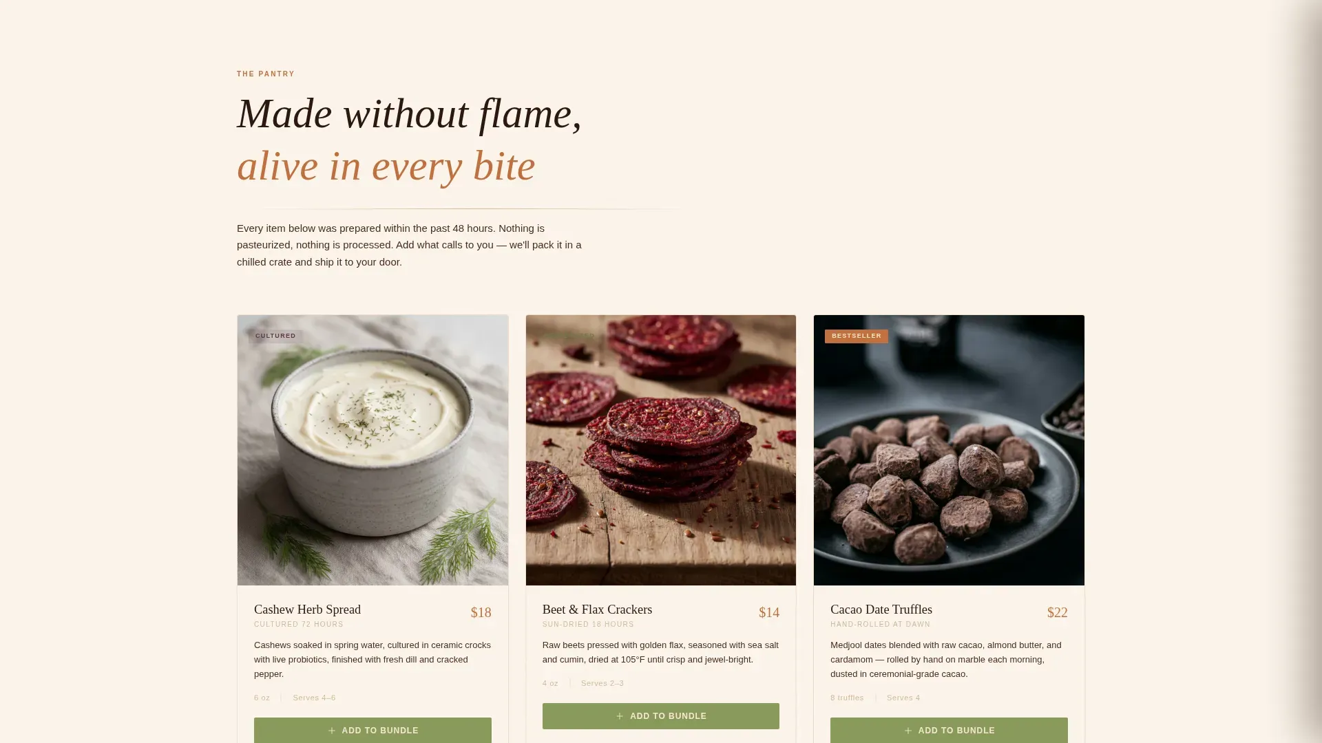 Farm Fresh Raw Grocery Delivery Landing Page Template