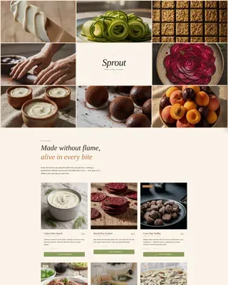 Farm Fresh Raw Grocery Delivery Landing Page Template