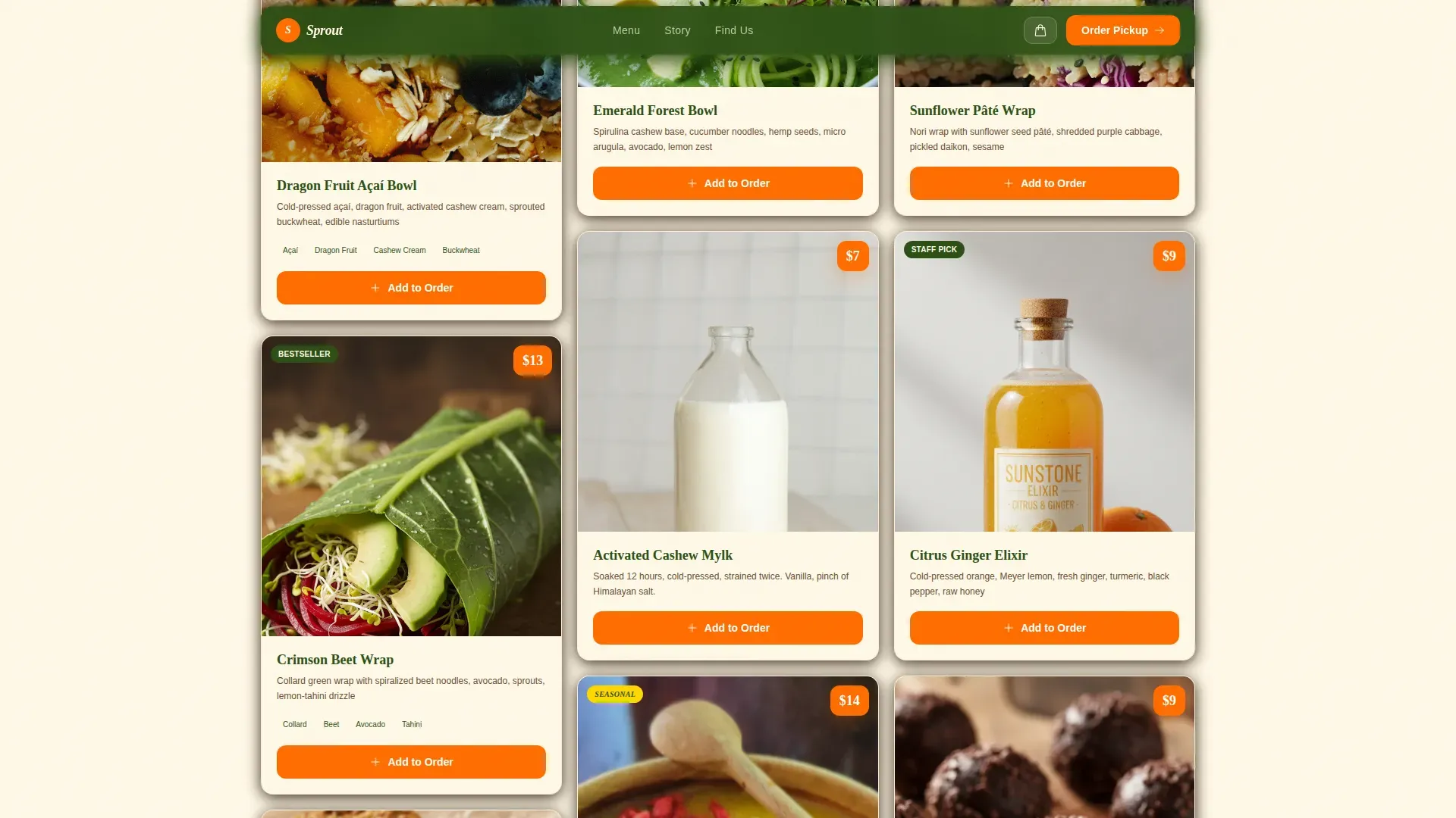 Raw Food Truck Landing Page Template | Neo-Retro