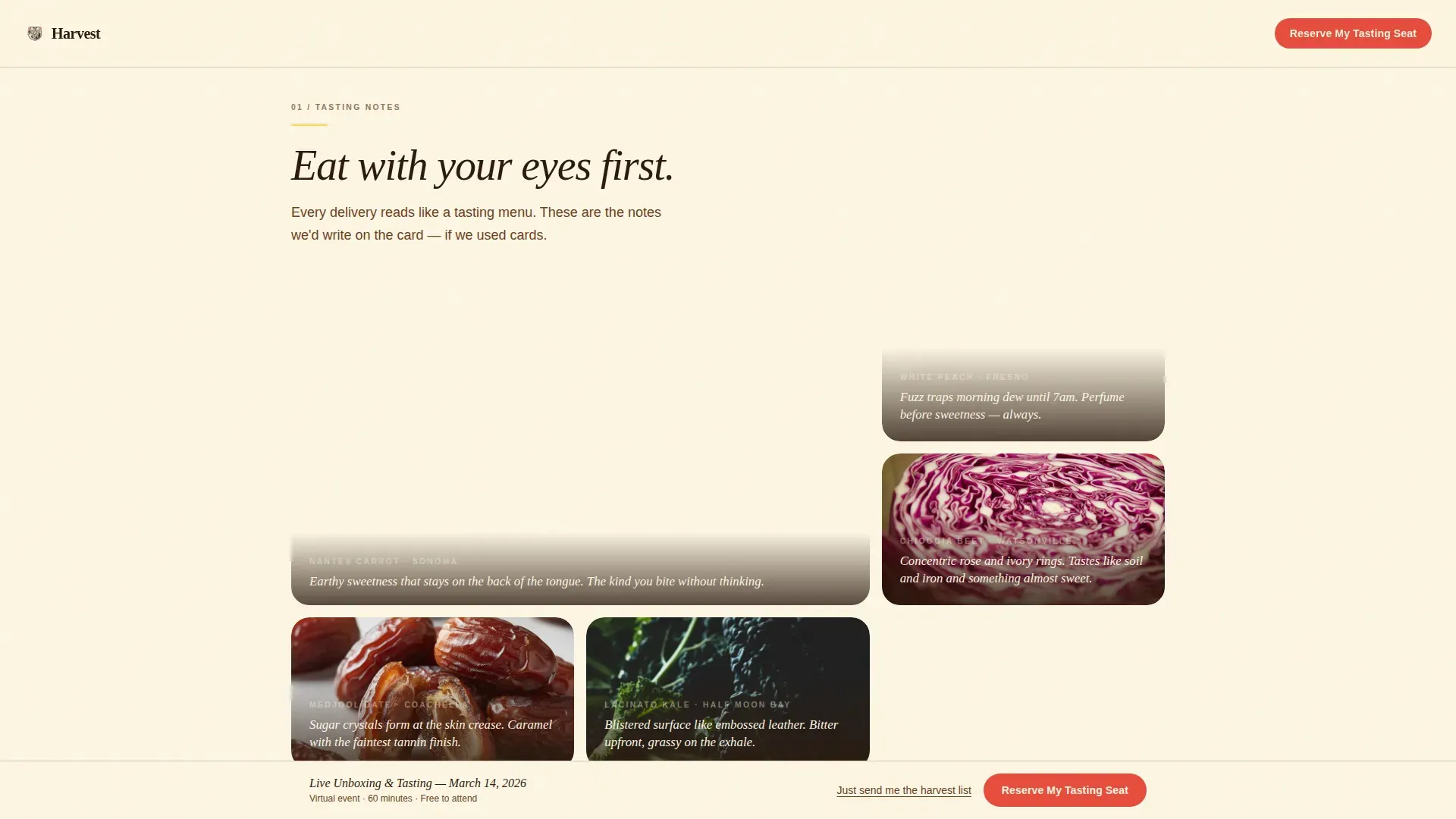 Farm Fresh Raw Grocery Delivery Landing Page Template