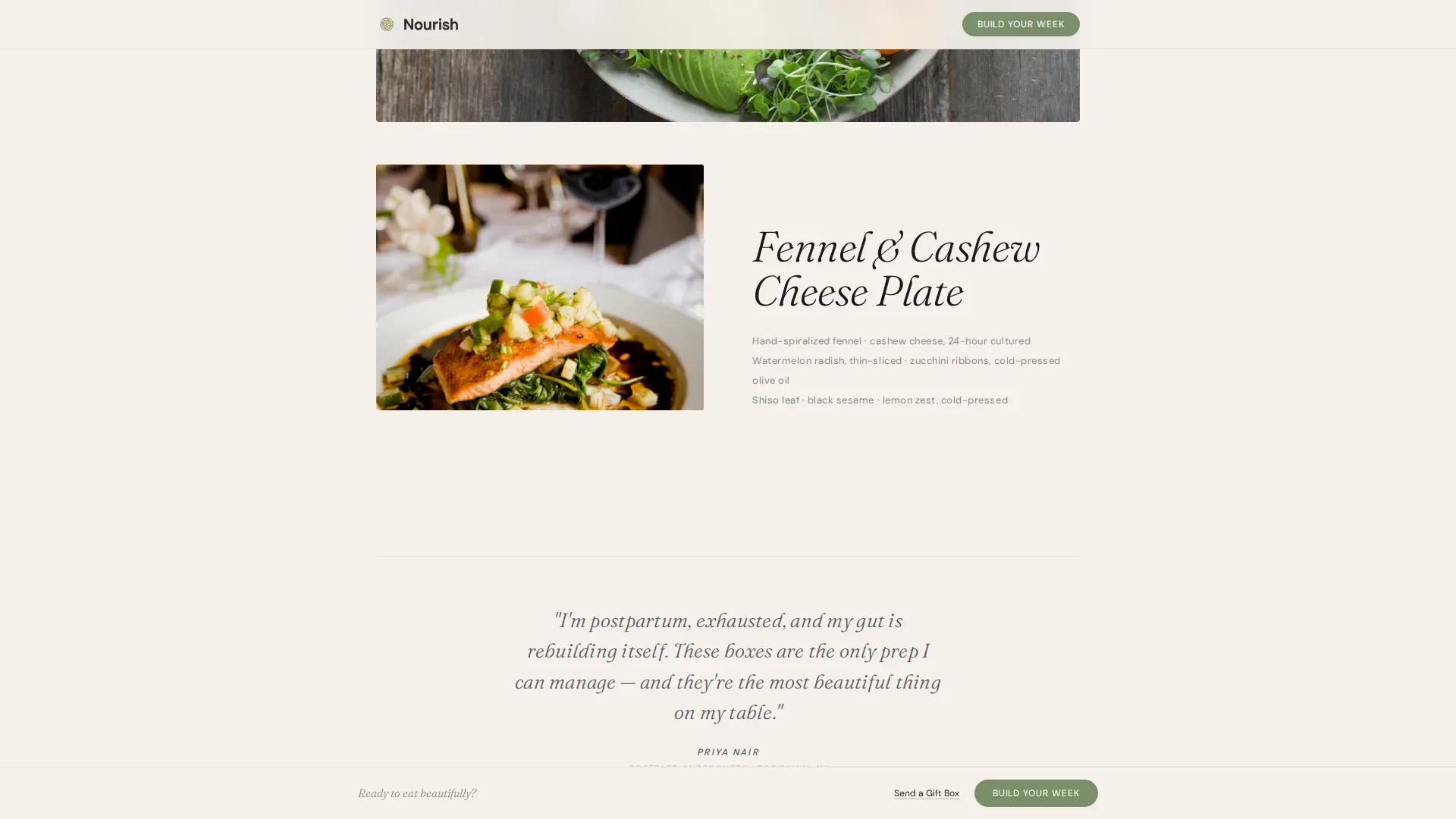 Raw Food Meal Delivery Landing Page Template