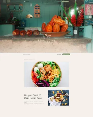 Raw Food Meal Delivery Landing Page Template